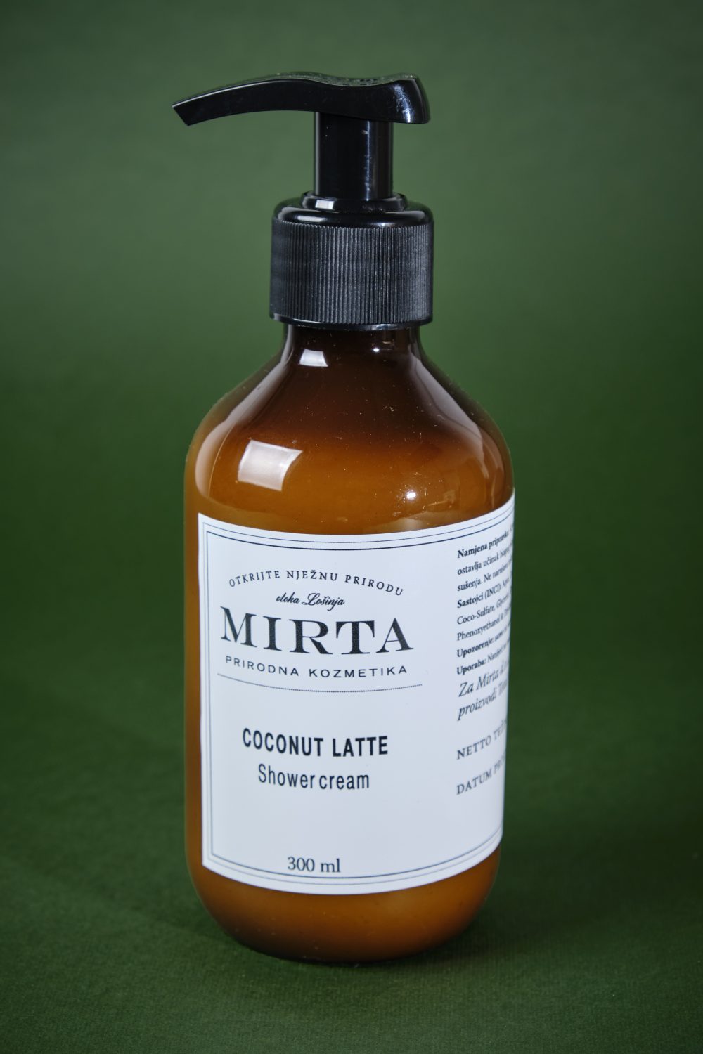 shower cream with coconut butter and coconut mil
