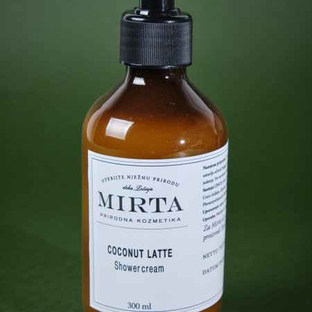 shower cream with coconut butter and coconut mil