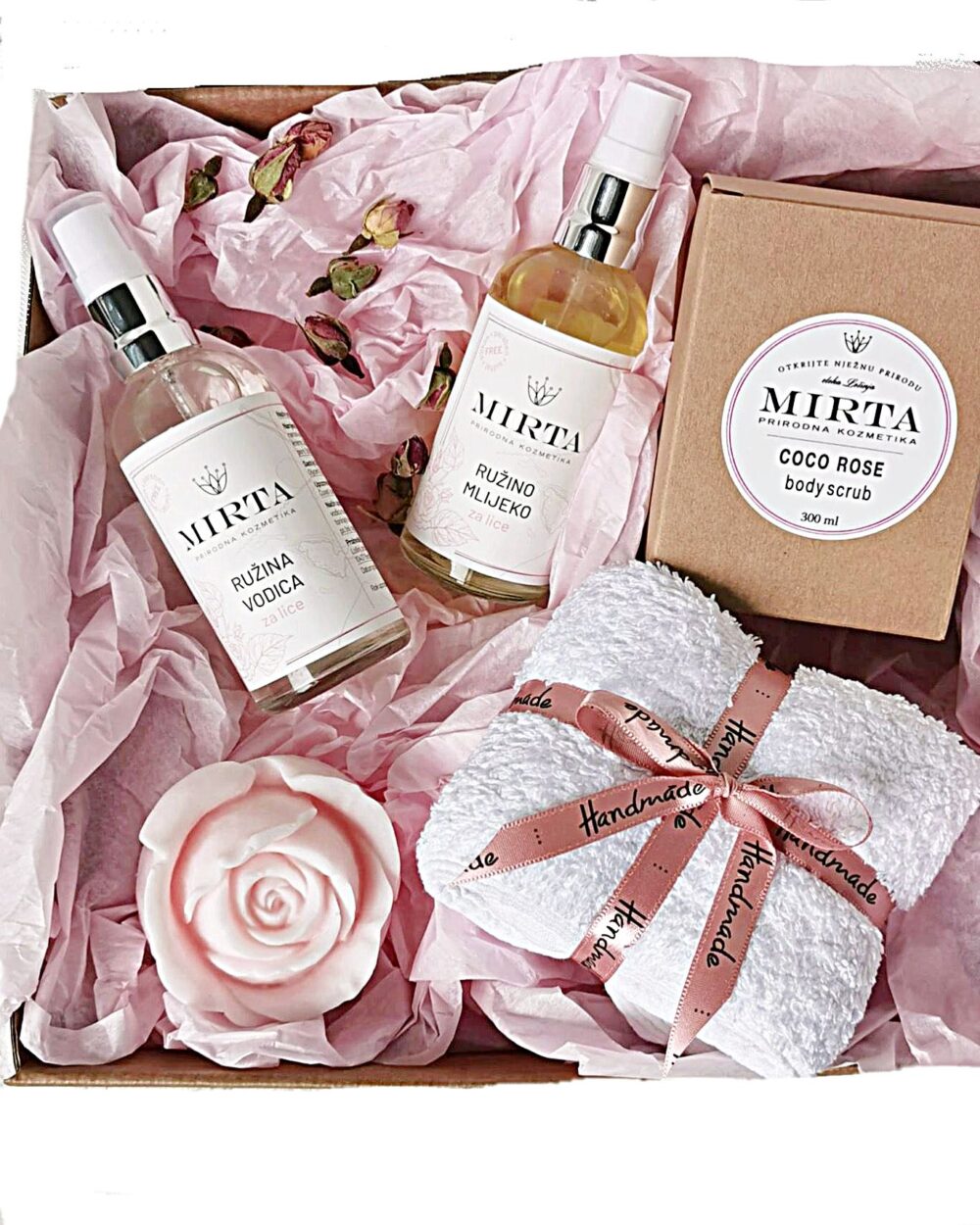 poklon-kutija la vie en rose prirodne kozmetike s mirisom ruže